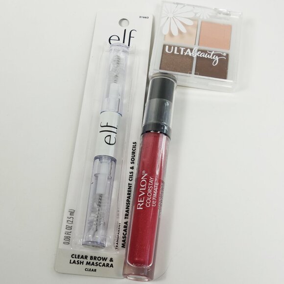 Elf Ulta Beauty and Revlon Makeup Bundle lipstick, eyeshadow NEW! - Picture 1 of 8